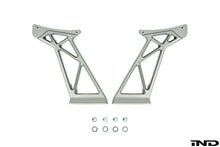 Load image into Gallery viewer, Fall-Line Motorsports High Rear Wing Mount Set for BMW E36/E46/E9X/F8X - GT4-Style 6061-T6 Aluminium CNC Uprights, Adjustable Fore/Aft - Fits GTS, M235iR &amp; M240iR Wings - Hardcoat Anodised - Made in USA (Pair)
