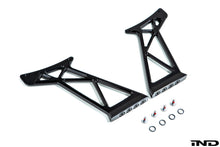 Load image into Gallery viewer, Fall-Line Motorsports High Rear Wing Mount Set for BMW E36/E46/E9X/F8X - GT4-Style 6061-T6 Aluminium CNC Uprights, Adjustable Fore/Aft - Fits GTS, M235iR &amp; M240iR Wings - Hardcoat Anodised - Made in USA (Pair)
