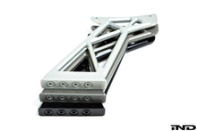 Load image into Gallery viewer, Fall-Line Motorsports High Rear Wing Mount Set for BMW E36/E46/E9X/F8X - GT4-Style 6061-T6 Aluminium CNC Uprights, Adjustable Fore/Aft - Fits GTS, M235iR &amp; M240iR Wings - Hardcoat Anodised - Made in USA (Pair)
