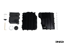 Load image into Gallery viewer, Fall-Line Motorsports BMW DCT Track Package – CNC 6061-T6 Aluminium Baffled Oil Pan + Finned Hydraulics Cover, Increased Capacity &amp; Cooling, AN Ports – Fits E82/E88 135i, E9X 335i/335is/M3, F8X M2/M3/M4, F10 M5, F06/F12/F13 M6, Z4 E89
