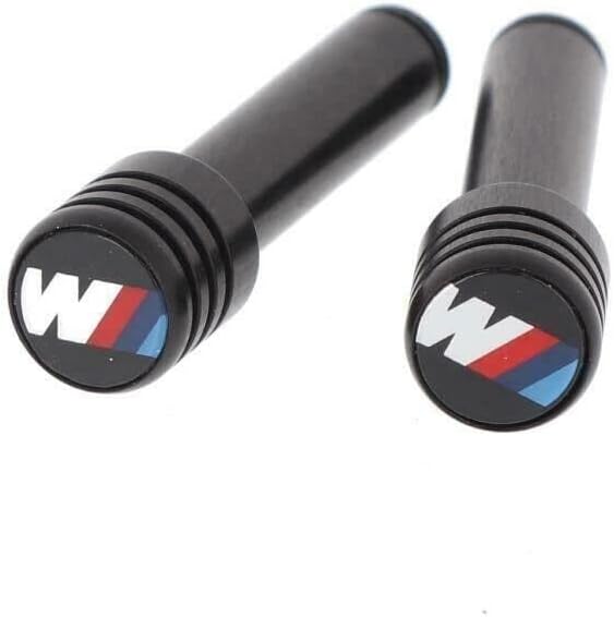 Genuine BMW M Performance Door Lock Pins (Set of 2) - Black Anodised Aluminium with M Logo - OEM Interior Upgrade - Fits BMW 1 2 3 4 5 6 7 8 Series, X1-X7, Z3/Z4, i3/i4/i8 (E/F/G Series)