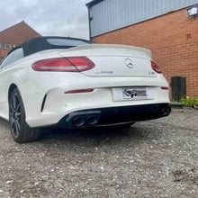 Load image into Gallery viewer, AMG Style Gloss Black Rear Diffuser &amp; Exhaust Tips for Mercedes Benz W205 C Class &amp; C63 Coupe 15-21
