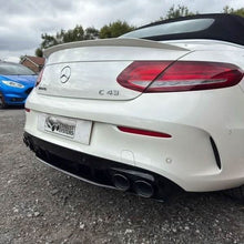 Load image into Gallery viewer, AMG Style Gloss Black Rear Diffuser &amp; Exhaust Tips for Mercedes Benz W205 C Class &amp; C63 Coupe 15-21
