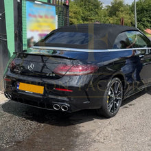 Load image into Gallery viewer, C43 Style Gloss Black Rear Diffuser &amp; Exhaust Tips for Mercedes Benz W205 C Class &amp; C63 Coupe 15-21
