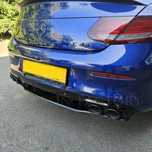 Load image into Gallery viewer, C43 Style Gloss Black Rear Diffuser &amp; Exhaust Tips for Mercedes Benz W205 C Class &amp; C63 Coupe 15-21
