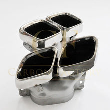Load image into Gallery viewer, CF Style Gloss Black Rear Diffuser &amp; Exhaust Tips for Mercedes Benz W205 C Class 15-21

