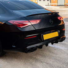Load image into Gallery viewer, Brabus Style Gloss Black Rear Diffuser &amp; Exhaust Tips for Mercedes Benz W118 CLA 19-25
