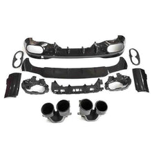 Load image into Gallery viewer, Brabus Style Gloss Black Rear Diffuser &amp; Exhaust Tips for Mercedes Benz W118 CLA 19-25

