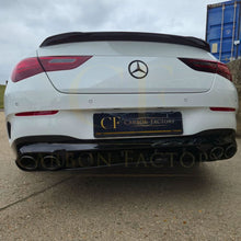 Load image into Gallery viewer, Brabus Style Gloss Black Rear Diffuser &amp; Exhaust Tips for Mercedes Benz W118 CLA 19-25
