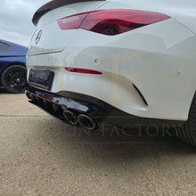 Load image into Gallery viewer, Brabus Style Gloss Black Rear Diffuser &amp; Exhaust Tips for Mercedes Benz W118 CLA 19-25
