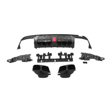Load image into Gallery viewer, Brabus Style Gloss Black Rear Diffuser &amp; Exhaust Tips for Mercedes Benz W205 C Class &amp; C63 Saloon 15-21
