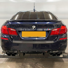 Load image into Gallery viewer, Competition Style Gloss Black Rear Diffuser Quad Exhaust for BMW F10 5 Series 10-17
