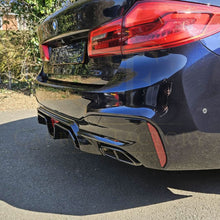 Load image into Gallery viewer, CS Style Gloss Black Rear Diffuser for BMW G30 G31 5 Series M Sport 17-24
