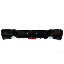 Load image into Gallery viewer, Gloss Black Rear Diffuser Dual Exhaust with LED for BMW F20 1 Series Pre-LCI 12-14
