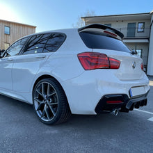 Load image into Gallery viewer, Gloss Black Rear Diffuser Twin Exhaust for BMW F20 1 Series LCI 15-19
