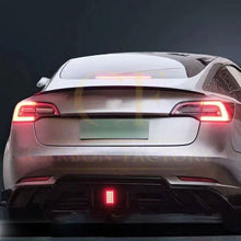 Load image into Gallery viewer, TR Style Gloss Black Rear Diffuser with LED for Tesla Model 3 16-23
