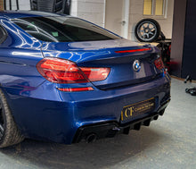 Load image into Gallery viewer, V Style Gloss Black Rear Diffuser Dual Exhaust for BMW 6 Series F06 F12 F13 M Sport 12-17
