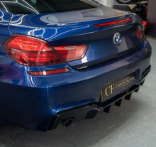 Load image into Gallery viewer, V Style Gloss Black Rear Diffuser Dual Exhaust for BMW 6 Series F06 F12 F13 M Sport 12-17
