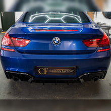 Load image into Gallery viewer, V Style Gloss Black Rear Diffuser Dual Exhaust for BMW 6 Series F06 F12 F13 M Sport 12-17
