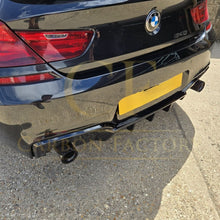 Load image into Gallery viewer, V Style Gloss Black Rear Diffuser Dual Exhaust for BMW 6 Series F06 F12 F13 M Sport 12-17
