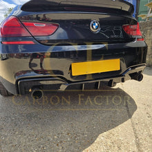Load image into Gallery viewer, V Style Gloss Black Rear Diffuser Dual Exhaust for BMW 6 Series F06 F12 F13 M Sport 12-17
