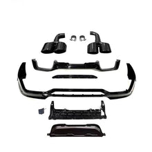 Load image into Gallery viewer, V Style Gloss Black Rear Diffuser with Exhaust Tips for BMW G02 X4 18-Present
