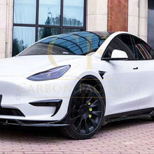 Load image into Gallery viewer, Competition Style Gloss Black Front Bumper Trims for Tesla Model Y 19-24
