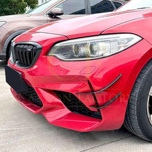 Load image into Gallery viewer, Gloss Black Front Bumper Canards for BMW F87 M2 OG 14-20
