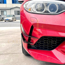 Load image into Gallery viewer, Gloss Black Front Bumper Canards for BMW F87 M2 OG 14-20
