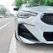 Load image into Gallery viewer, Gloss Black Front Canards for BMW G42 2 Series Coupe 21-Present
