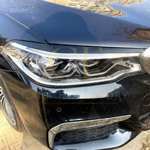 Load image into Gallery viewer, Gloss Black Headlight Trims for BMW G30 G31 Pre-LCI 5 Series 17-20
