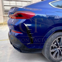 Load image into Gallery viewer, Gloss Black Rear Bumper Trims for BMW G06 X6 Pre-LCI 19-22
