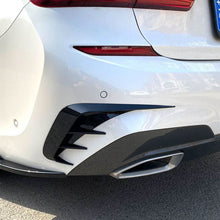 Load image into Gallery viewer, V Style Gloss Black Rear Bumper Trims for BMW 3 Series G20 G21 Pre-LCI 19-22
