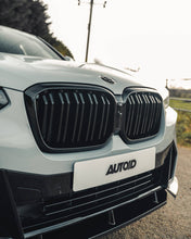 Load image into Gallery viewer, AUTOID Gloss Black Double Slat Kidney Grille for BMW X3 LCI &amp; X4 LCI (2021+, G01/G02) - Shadowline Front OEM-Style Direct Replacement

