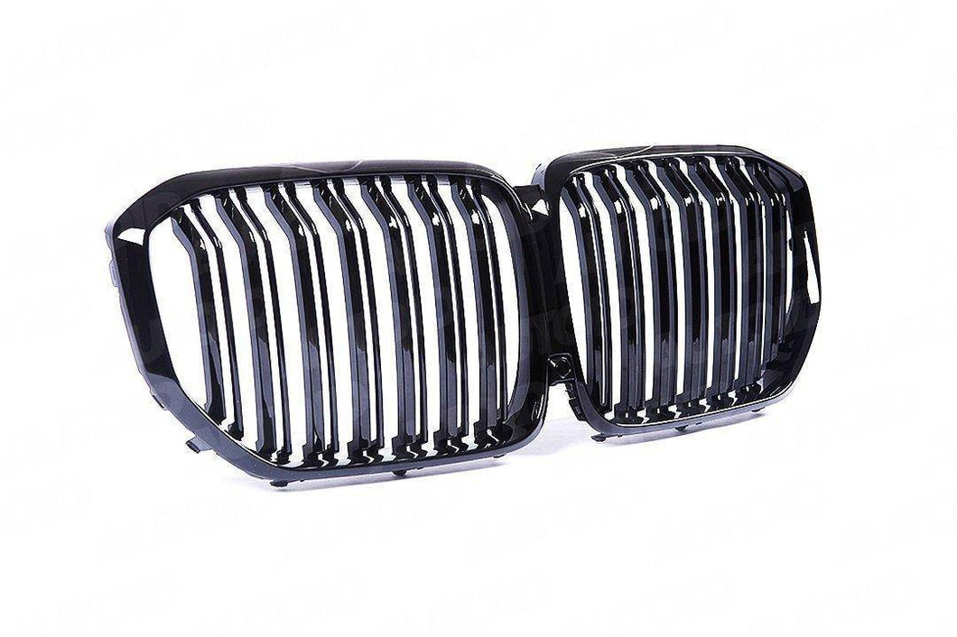 AUTOID Gloss Black Double Slat Kidney Grille for BMW X5 G05 (2018-2024) & X5M F95 (2020-2024) | OEM-Style Chrome Delete Front Grille | ABS | Paint Code 668