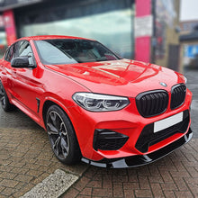 Load image into Gallery viewer, 3D Style Gloss Black Front Splitter for BMW F97 X3M F98 X4M 18-21
