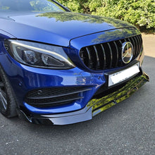 Load image into Gallery viewer, Brabus 2 Style Gloss Black Front Splitter for Mercedes Benz W205 C Class 15-18
