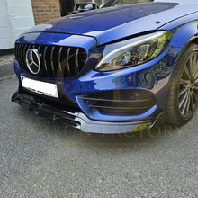 Load image into Gallery viewer, Brabus 2 Style Gloss Black Front Splitter for Mercedes Benz W205 C Class 15-18
