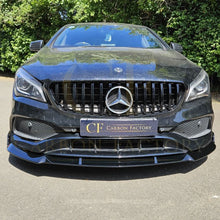 Load image into Gallery viewer, Brabus Style Gloss Black Front Splitter for Mercedes Benz W117 CLA AMG 16-19

