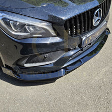 Load image into Gallery viewer, Brabus Style Gloss Black Front Splitter for Mercedes Benz W117 CLA AMG 16-19
