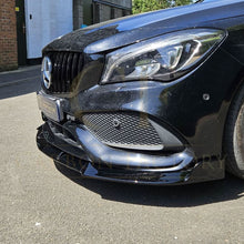 Load image into Gallery viewer, Brabus Style Gloss Black Front Splitter for Mercedes Benz W117 CLA AMG 16-19

