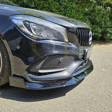 Load image into Gallery viewer, Brabus Style Gloss Black Front Splitter for Mercedes Benz W117 CLA AMG 16-19

