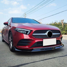 Load image into Gallery viewer, Brabus Style Gloss Black Front Splitter for Mercedes Benz W177 A Class AMG &amp; A35 18-22
