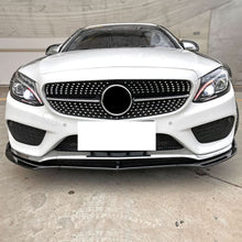 Load image into Gallery viewer, J Style Gloss Black Front Splitter for Mercedes Benz W205 C Class 15-18
