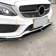 Load image into Gallery viewer, J Style Gloss Black Front Splitter for Mercedes Benz W205 C Class 15-18
