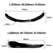 Load image into Gallery viewer, MP Style Gloss Black Front Splitter for BMW E90 E91 3 Series LCI Standard model 09-13
