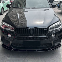 Load image into Gallery viewer, MP Style Gloss Black Front Splitter for BMW F85 X5M F86 X6M
