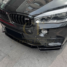 Load image into Gallery viewer, MP Style Gloss Black Front Splitter for BMW F85 X5M F86 X6M
