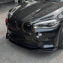 Load image into Gallery viewer, MP Style Gloss Black Front Splitter for BMW F85 X5M F86 X6M
