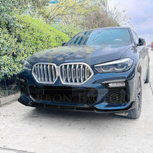 Load image into Gallery viewer, MP Style Gloss Black Front Splitter for BMW G06 X6 Pre-LCI 19-22
